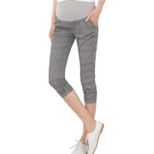 Elastic Force Maternity Pants For Pregnant Women Summer Trousers Maternity Pants High Waisted Maternity Short Pants 2021 New
