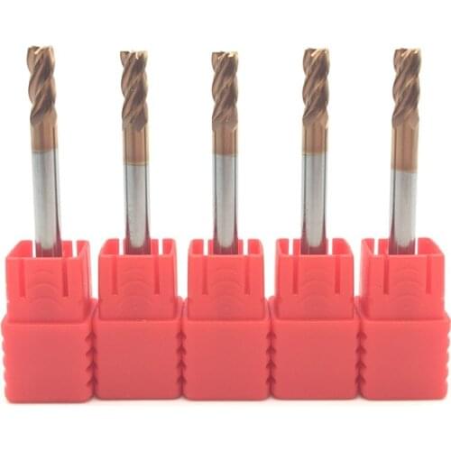 5PCS HRC60 4mm Solid Carbide Endmills ENDMILL D4X11XD4X50L 4 Flute Standard Length Side milling Slotting Profiling face mill