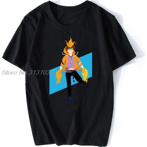 Hitman Reborn T Shirt Red T-shirt Fly Home Men Fashion Short Sleeve Cotton Tshirt Anime Tees Harajuku Streetwear