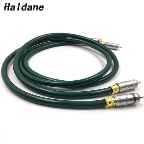 Haldane Pair HIFI Type-2 Gold Plated RCA Plug Audio Cable 2RCA Male to Male Interconnect Cable for FURU--CH FA-220