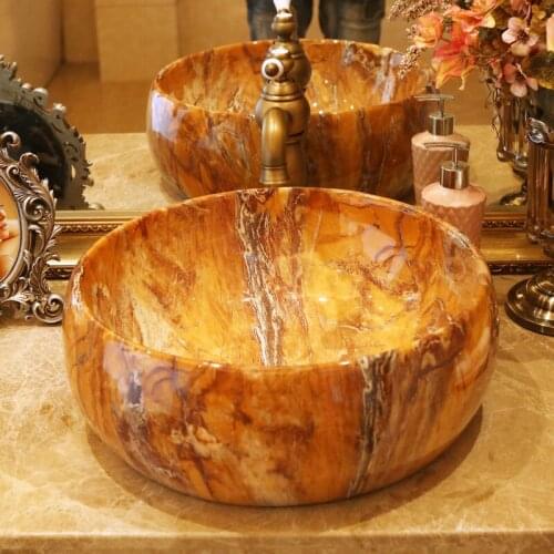 Jingdezhen ceramic sink wash basin Ceramic Counter Top Wash Basin Bathroom Sinks Countertop Washbasin