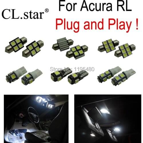 11pc X Free shipping Xenon white LED interior light kit for Acura RL 1996-2003