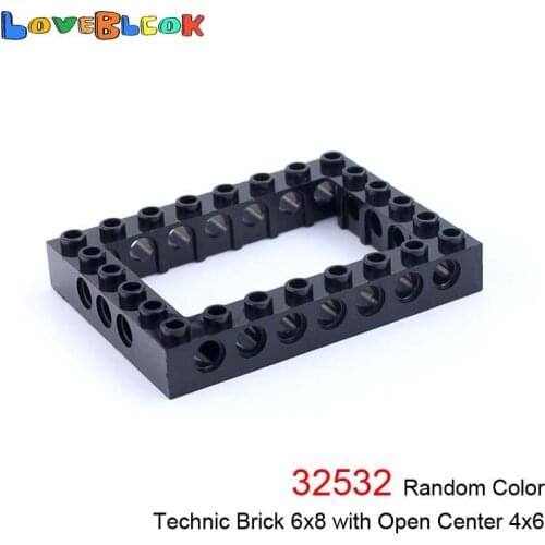 Technical Brick 6x8 with Open Center 4x6 Building Blocks Assembles MOC Parts DIY Toys Gift Creative 32532 For Kid 5pcs/Lot
