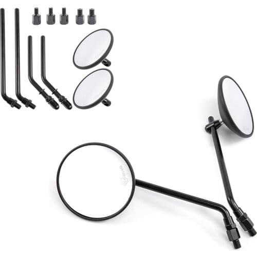 8mm 10mm Round Motorcycle Rear View Mirrors Retro Cafe Racer Side Mirror For harley 883 touring For bonneville