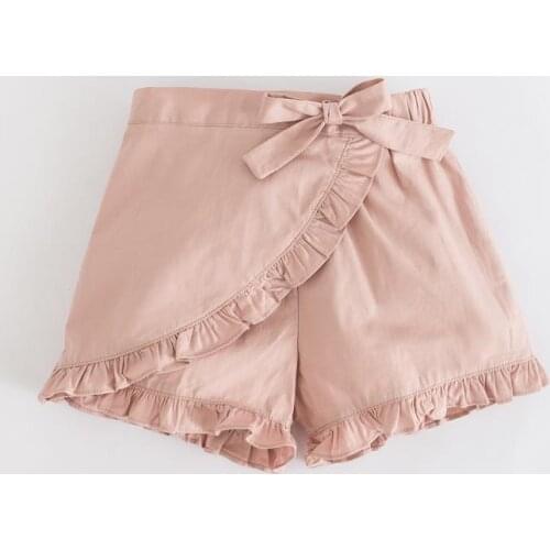 2020 Summer Baby Childrens Clothing European American Style Girls Shorts Cute Solid Color Cotton Shorts Childrens Clothing