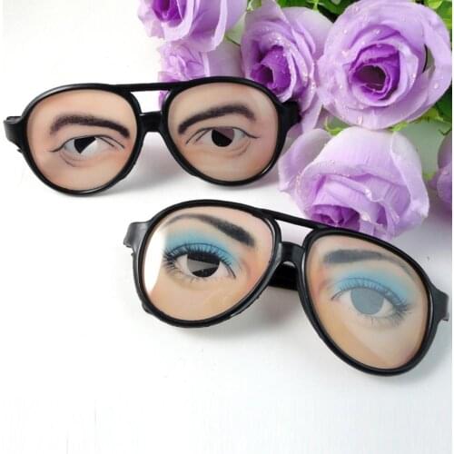 HOT SALES！！！New Arrival Joke Funny Fake Eyes Disguise Glasses for Masquerade Halloween Costume Party Wholesale Dropshipping
