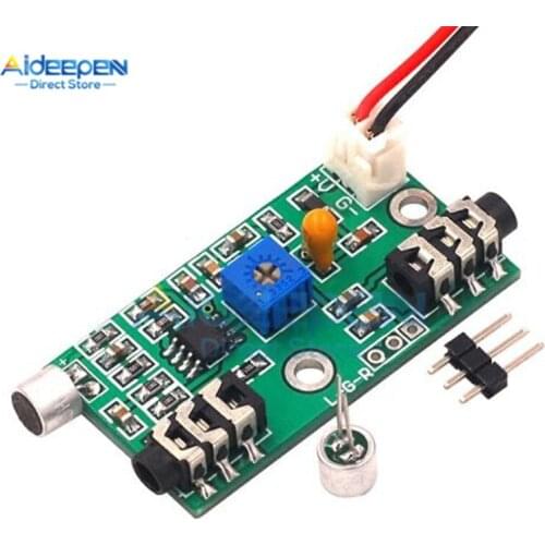 2.6V-10V Microphone Amplifier Module AC Signal Amplifier Microphone Pickup Module Gain Adjustable Audio Amplifier Circuit Board