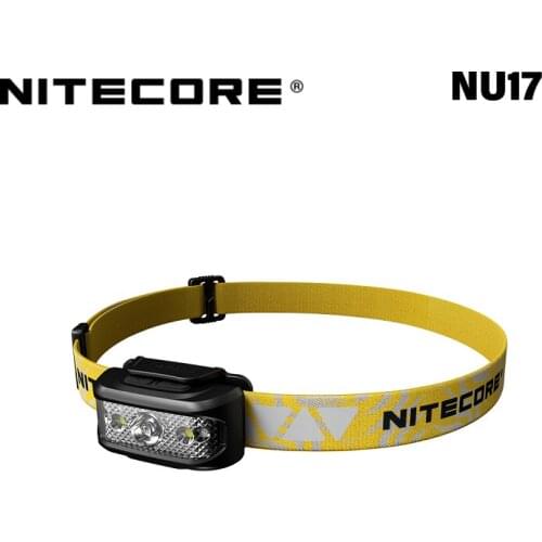 NITECORE NU17 130 Lumens Micro-USB rechargeable triple output ultra-light beginner headlamp with built-in lithium ion battery