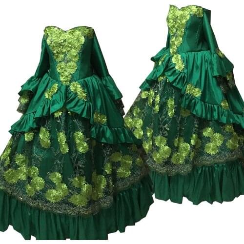 2020 New victorian Halloween Cosplay dress Colonial Georgian Renaissance Gothic Historical dress D-545