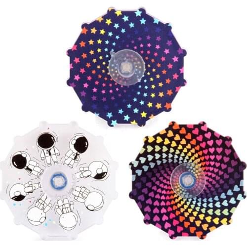 Creativity New Strange Decompression Toy Finger Tip Top UV Printed Rotating Disk Finger Top Childrens Stress Relief Toys