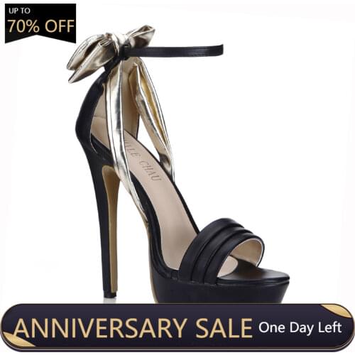 Sexy Party Ankle Strap High Heel Stiletto Platform Bowknot Women Sandal Sandales Femmes Correa de Tobillo Abendschuhe 3463SL-f3