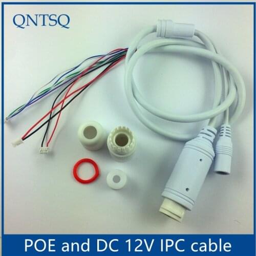 POE48V-12V,LAN poe cable for CCTV IP camera board module,IP camera cable,Single status LED,RJ45 female connectors with Terminlas