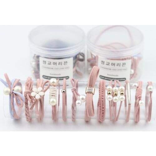 12 PCS Korea Modal Hair Rope for Girl Hair Rubber Band Sweet Hair Rope 2020 Hair Accessories Set
