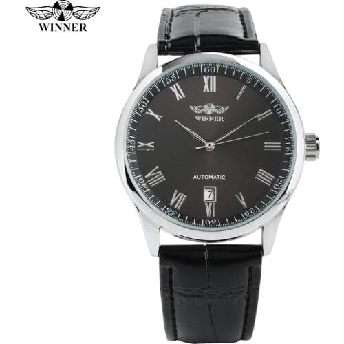 Luxury Automatic Mechanic Watches for Men Mechanical Analog Watch for Teenagers Leather Band Business Watch Mechanical for Man