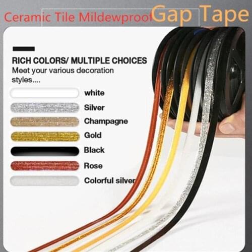 6M DIY Self-adhesive Ceramic Tile Gap Tape Mildewproof Decorative Corner Side Edges Strip Stickers