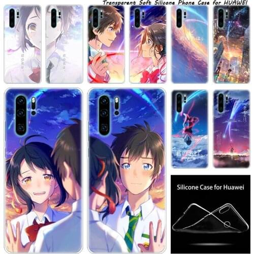 Luxury Silicone Case Anime Your Name Kimi no Na wa for Huawei NOVA 3 3i 5 5i P20 P30 Pro P9 P10 P8 Lite 2017 P Smart Z Plus 2019
