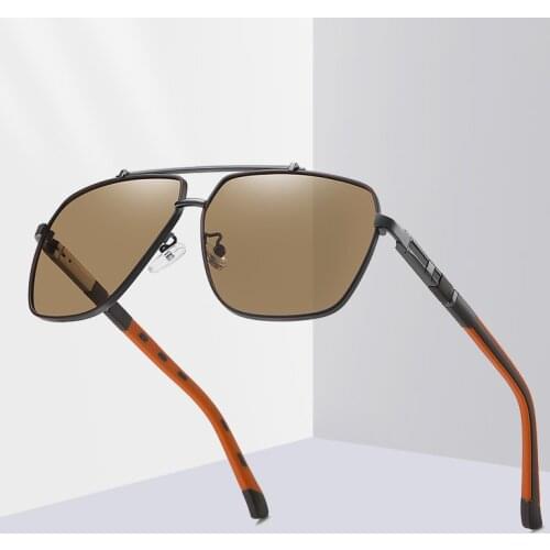 Brand Designe Retro Sunglasses Men Polarized Sunglasses Large Frame Glasses Aviation Glasses Driving Shades UV400 Oculos De Sol