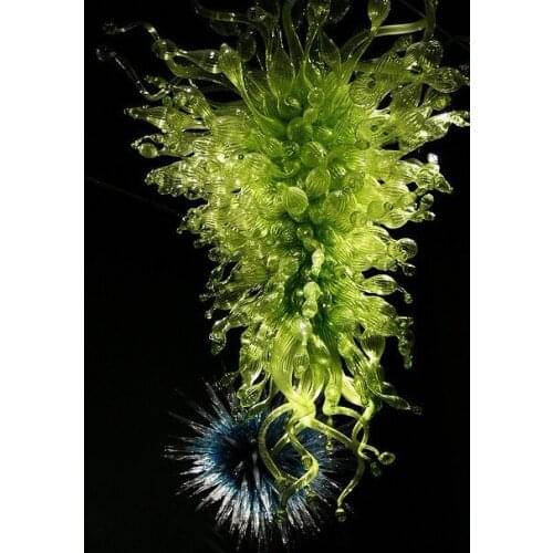 Modern spring Green Color LED Light Luxury Dale Chihuly handmade Blown Glass Chandelier Lighting