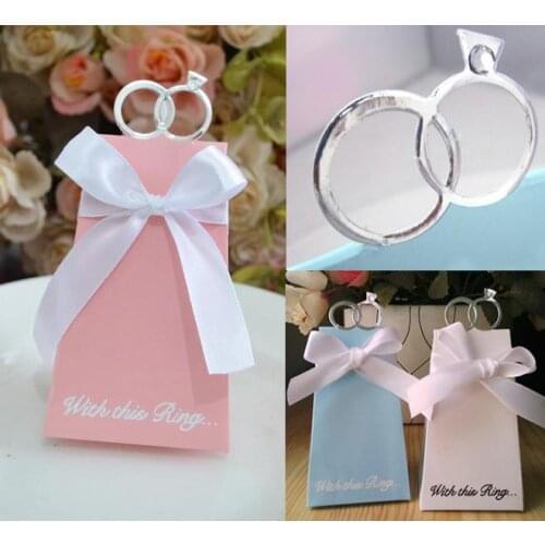 50pcs Casamento Diamond Ring Wedding Gifts Favor Boxes Wedding Candy Boxes Favors And Gifts Baby Shower Event & Party Supplies