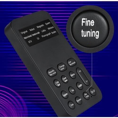 Voice Changer Handheld Microphone Voice Changer Sound Effects Machine for PS4/Box/Switch/Phone/Computer ABCD