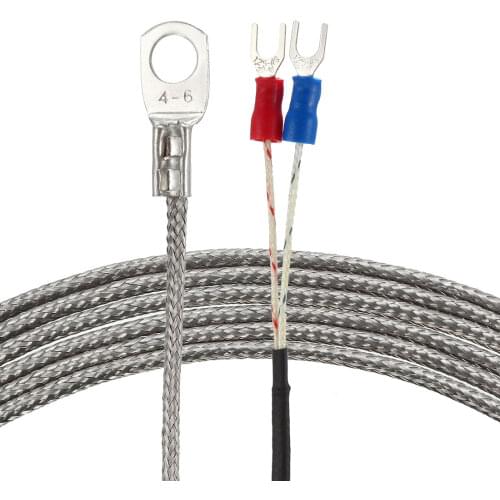 Uxcell K Type Temperature Sensor Probe 0.5M Cable 6mm Hole Thermocouple 32~752°F (0~400°C)