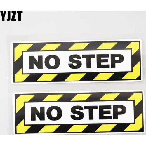 YJZT 2X 14.7CM×4.6CM No Step Quality Waterproof Decal PVC Car Sticker 12C-0082