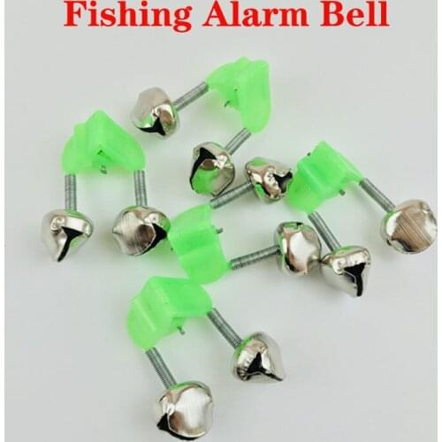 10/20Pcs Fishing Bite Alarms Fishing Rod Stalk Bells Clamp Tip ABS Fishing Accessory Rod Bell Rod Clamp Accessory Outdoor Metal