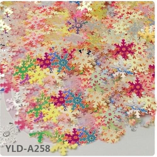 10mm Snowflakes Sequins Flat Round Pvc Loose Sequins Paillette Sewing Craft For Wedding Decoration Garment Caps Diy Accessory