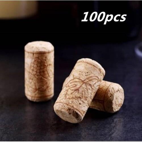 100Pcs/Set Reusable Creative Multi-Functional Portable Sealing Wine Cork Household Hand Carved Wine Bottle Cover Bar Tools