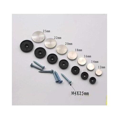 100pcs / lot 12mm-25mm diameter stainless steel screw cover cover mirror decorative display mirror