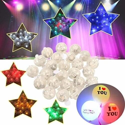 100pcs LED Mini Round Ball Balloon Light Flash Ball Lights for Festival Decorative Lights Halloween Party Wedding Decoration