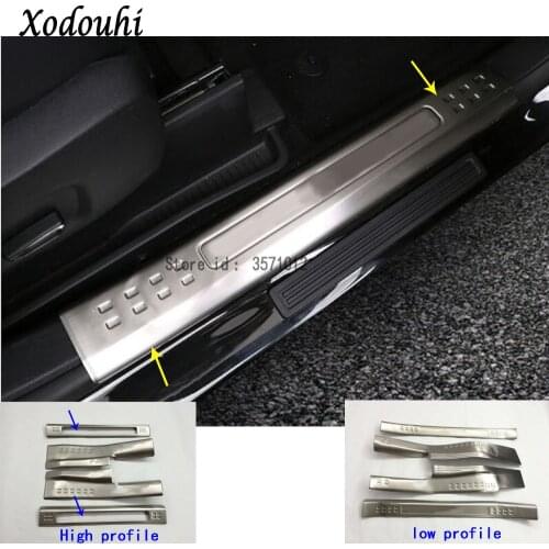 For Ford EDGE 2015 2016 2017 car styling Stainless Steel pedal Door sill scuff plate inner Built threshold molding 4pcs