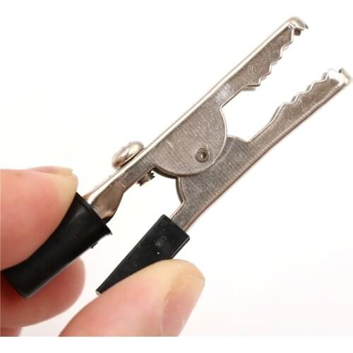 5 Pcs Mix ColorPlastic Handle Test Probe 55mm Metal Alligator Clips