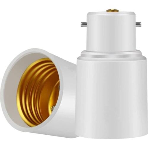 B22 to E26/E27,Bayonet to Screw Socket Converter Socket Adapter Lamp Base Adapter for Incandescent Bulbs and CFL Bulbs
