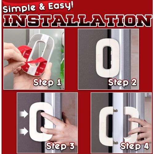Child Safety Door Lock Refrigerator Lock Multipurpose Fridge Freezer Cabinet Door Safety Lock WXV Sale