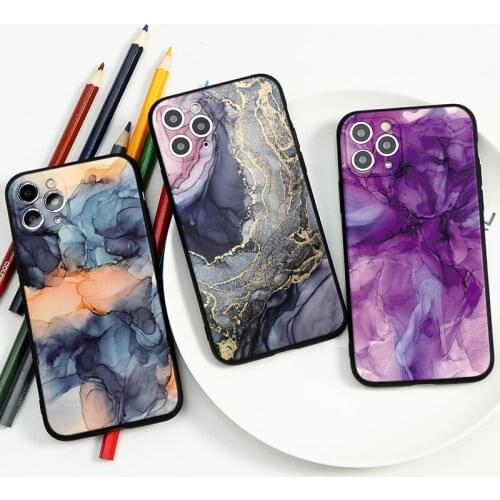 Colorful Phone Case For iphone 12 Mini 11 Pro Max X XR Xs Max 8 7 6s Plus SE 2020 6 5S SE Fashion Abstract Watercolor Painting