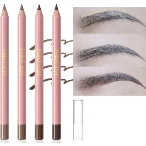 Wood Eyebrow Pencil Waterproof Sweat-proof Long Lasting Non-marking Easy To Wear Black Brown Makeup Eyebrow Cosmetics 4 Colors
