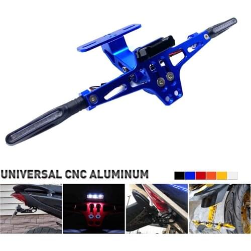 Motorcycle LED License Plate Holder Aluminum For KAWASAKI NINJA 400 Z650 Z900 Z1000 Z800 Z1000SX for Yamaha R1 MT09 MT07 FZ6