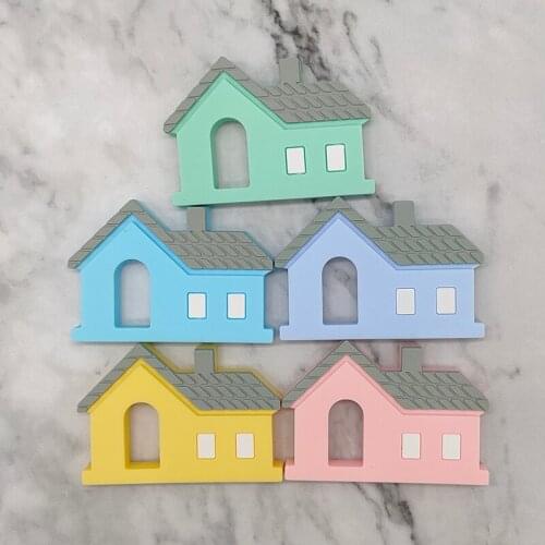 House Teether Toy Food Grad Silicone Baby Teething Product BPA Free Newborn Biting Pacifier Pendant Accessories Infant Teether