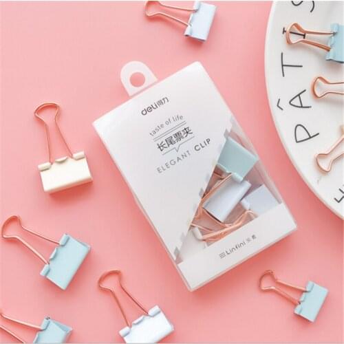 Colorful Metal Paper Clips Kawaii Stationery Binder Long Tail Clips Photos Tickets Notes Letter Paper Clip Stationery