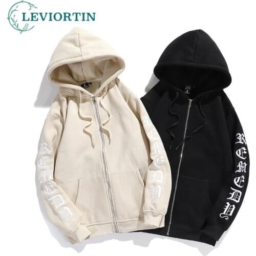 Men/Women Couple Letter Embroidery Hoodies Jackets Hip Hop Sweatshirt Hooded Training Hearts Cardigan Versatile Hoody Coat Men