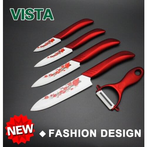Ceramic Knife Kitchen Knives Set 3 4 5 6 inch +Peeler Zirconia White Blade Fruit Chef Knife Vege Cooking Tool