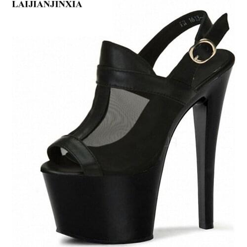 New 17cm sexy waterproof platform, stunning womens sandals, and womens high-heeled Dance Shoes