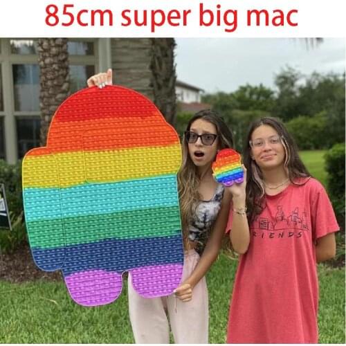 2021 New 40/50/85cm Super Big Mac Push Bubble Fidget Toy Autism Needs Squishy Stress Reliever Toy Adult Kid Funny Anti-stress