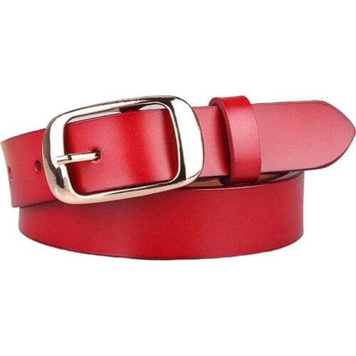 Adjustable PU Leather Waist Belt Pin Buckle Jeans Belt 1.1" Width for Women