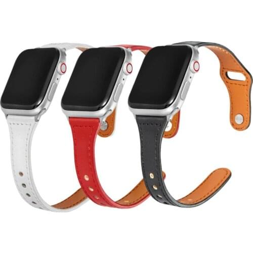 Leather Bands Compatible with Apple Watch 38mm 40mm 42mm 44mm Band Vintage Genuine Leather Wristband Replacement Band