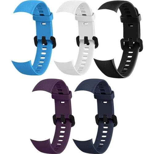 For Honor Band 5 Smartwatch Band Replacement Silica Gel Bracelet Strap Band Accessories Watch Belt Women Men Wristbands Strap