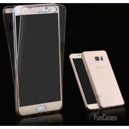 S7/S7 Edge Clear Flexible Soft TPU Case Cover For Samsung Galaxy S7 Edge 360 Degree Full Body Protection Phone Cases Accessories