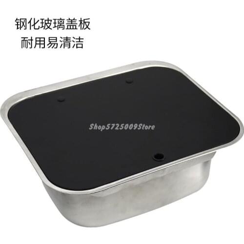Rv Stainless Steel Sink With Cover Kitchen Wash Basin Sink Sink Folding Clamshell Single Basin Square Washbasin