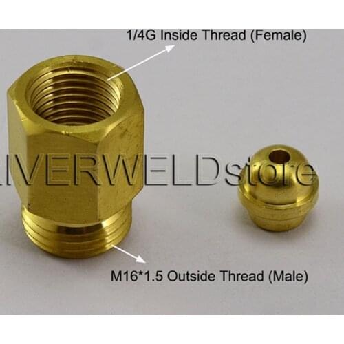 TIG Welding Torch Connector Cable Joint Change 1/4G TO M16*1.5
